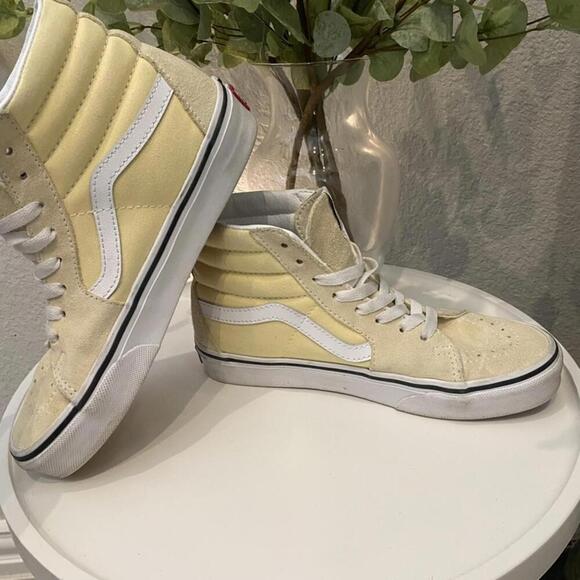 Vans Sk8-Hi Sneaker Butter Yellow Suede Excellent Women 6 - Picture 3 of 7